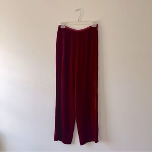 Vintage Burgundy Wide Leg Trousers